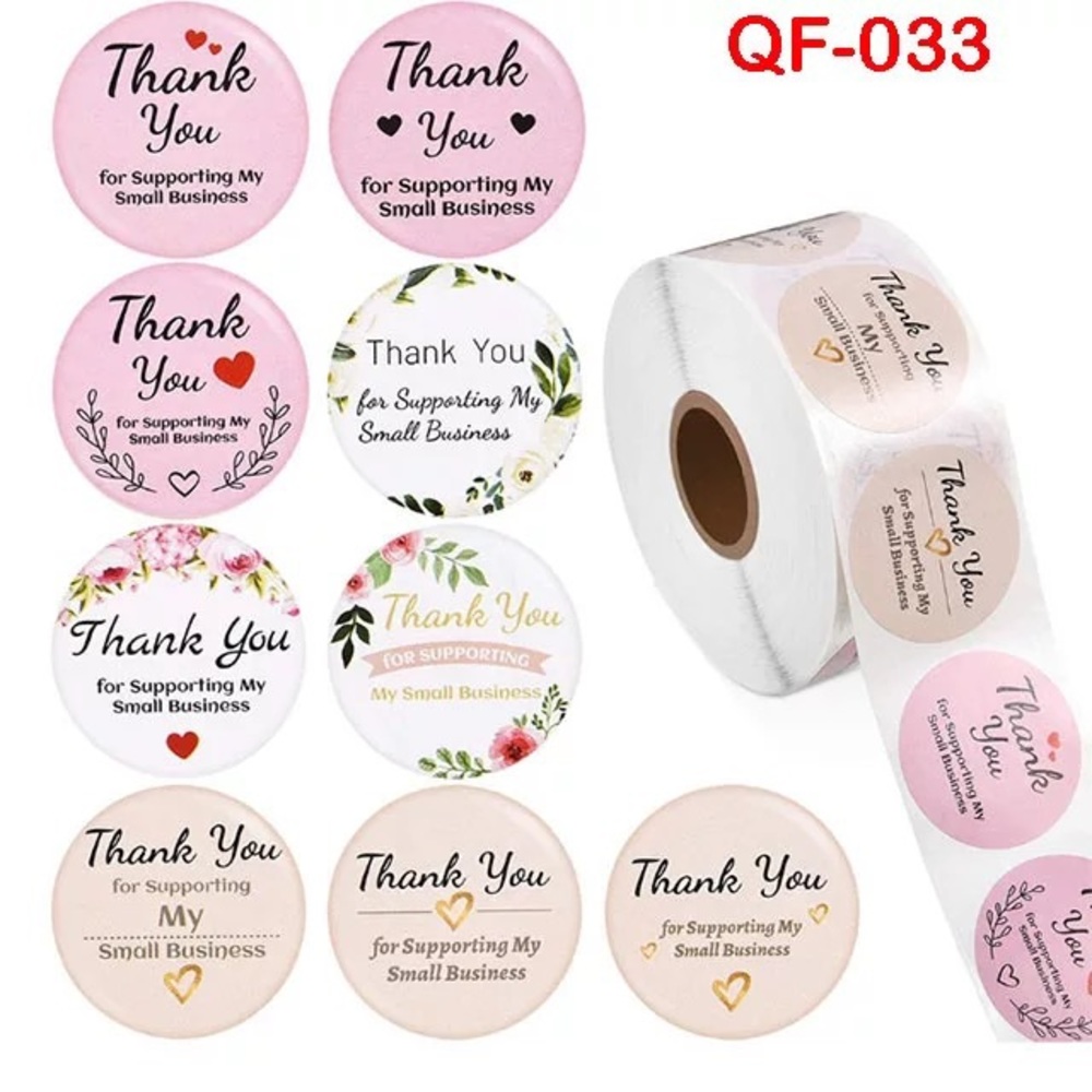 I Inch 500PCS Custom Thank You Label Sticker Roll